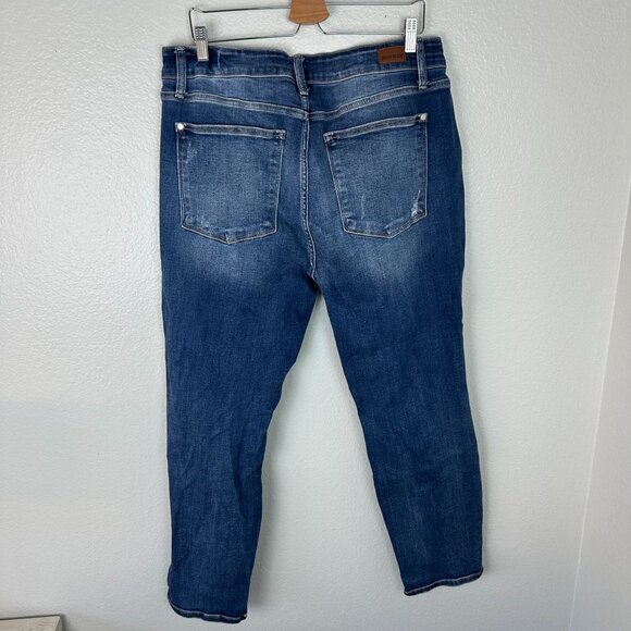 Judy Blue Boyfriend Fit Distressed Jeans 18 Stretch High Rise Casual Pull On - Picture 8 of 9